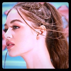 Gold hair ring accessories